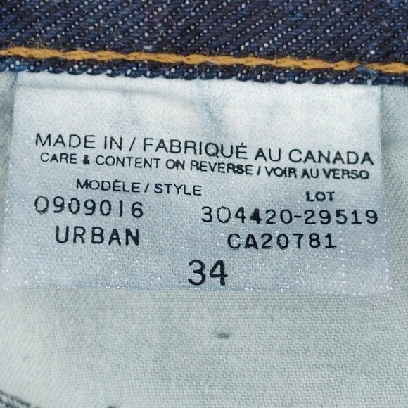 Tommy Hilfiger Jeans Mens 34x30 URBAN Jean Relaxed Denim Cotton Button Fly - Picture 6 of 13